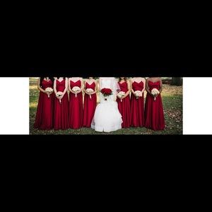 Belsie red bridesmaid dress *tall* never altered